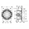 Скрытая часть для смесителя Hansgrohe IBOX universal 01800180 - Фото 1
